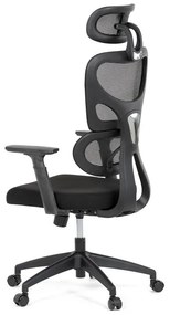 Autronic BONTEC Kancelárska stolička, hojdací mechanizmus, čierna, KA-K2080 BK Farba: Šedá