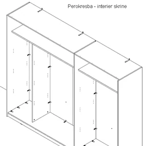 Šatníková skriňa Madrano, biela