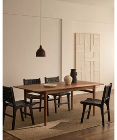 Rozkladací jedálenský stôl s prídavnou doskou v dekore orecha 100x200 cm Elan – Kave Home