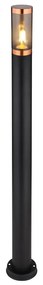 Globo 3159BC - Vonkajšia lampa BOSTON 1xE27/23W/230V IP44 110 cm čierna/meď