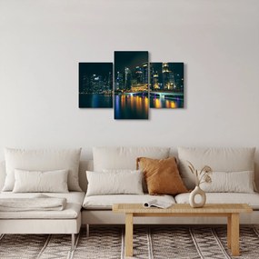 Obraz nočného Singapuru (90x60 cm)