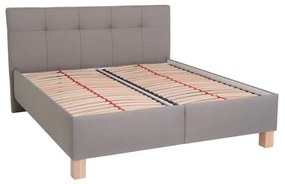 Čalúnená posteľ s matracom a úložným priestorom MARIA 160x200 cm taupe