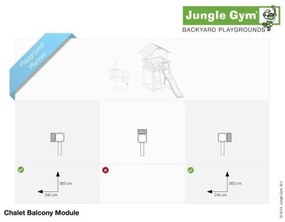 Ihrisko Jungle Chalet so šmykľavkou a modulom Balcony