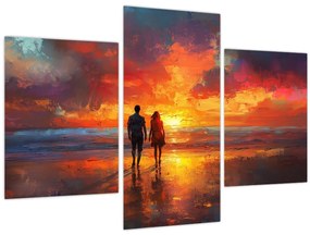 Obraz - Prechádzka na pláži (90x60 cm)