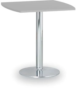 Konferenčný stolík FILIP II, 660x660 mm, chrómovaná podnož, doska sivá