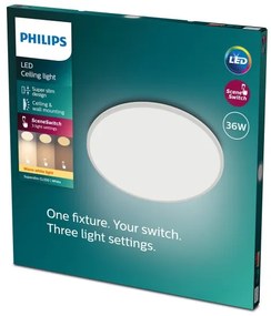 Philips - LED Stmievateľné stropné svietidlo SUPERSLIM SCENE SWITCH LED/36W/230V