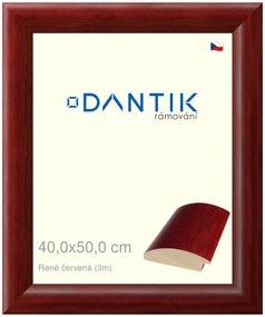 DANTIK rám na obraz 40x50 | René červená (Sklo Čiré)