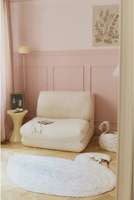 Krémový prateľný/ručne tkaný bavlnený detský koberec 100x120 cm Swan – Lorena Canals