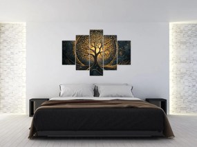 Obraz – Strom so zlatou aurou (150x105 cm)