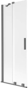 Mexen Velar, 2-krídlová posuvná vaňová zástena 75 x 150 cm, 8mm sklo námraza, brúsený grafit, 896-075-000-31-95