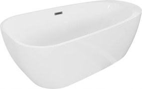 Mexen Giada 170x90 cm Vaňa, Biela Lesklá, Gun Gray Prepad