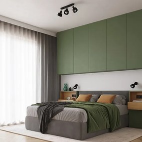 Sollux SL.1316 - Nástenné bodové svietidlo ELBA 1xE27/15W/230V čierna