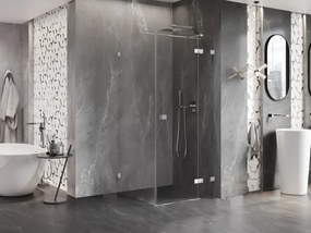 Mexen Lunar T, výklopný sprchový kút pravý 80 x 80 cm, číre sklo, chrómový profil, 834T-080-080-01-00-P