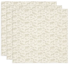 Plienky 3 ks 70x70 cm Animals Nougat