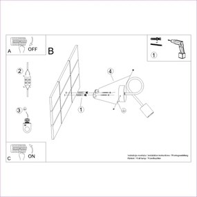 Sollux SL.1473 - Nástenná lampa EMBER 1xE27/15W/230V biela/béžová/buk