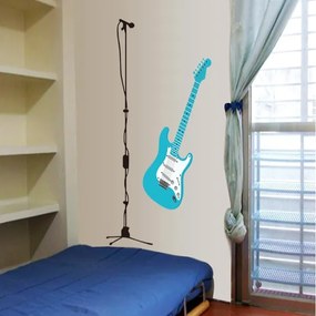 Veselá Stena Samolepka na stenu na stenu Elektrická gitara