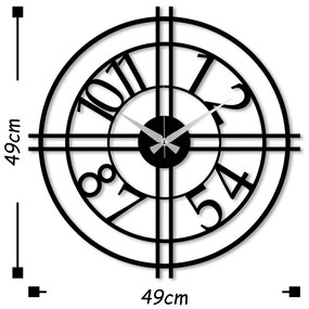 Dekoratívne nástenné hodiny Pejas 49 cm čierne