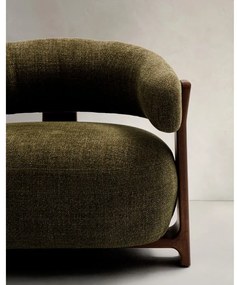 Zelené ženilkové kreslo Granite – Kave Home