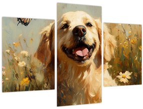 Obraz - Šťastný psík (90x60 cm)