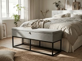 Lavica s úložným priestorom TAURO 112x48 cm, sivá