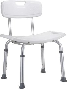 Stolička Bemeta s opěradlembiela / chróm 353125123