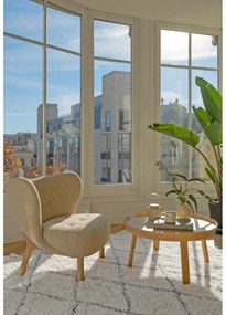 Krémový prateľný ručne tkaný vlnený koberec 140x200 cm Berber Soul – Lorena Canals