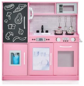 Kuchynka na hranie kuchynka hracia sada pre batoľatá s doskou 82 x 24 x 80 cm ružová