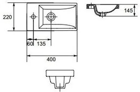 Cersanit COMO - skrinkové umývadlo 40cm, K32-001-BOX