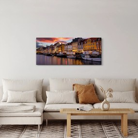 Obraz - Nyhavn, Kodaň (120x50 cm)