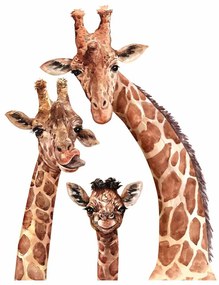 Gario Detská nálepka na stenu Giraffes - rodina žiráf Rozmery: XL