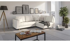 Krémovobiela rohová pohovka (pravý roh) Ariella - Ropez