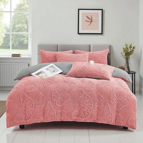 Jemné mikroplyš obliečky Homa EXCLUSIVE PINK 7-dielna sada 140x200 cm