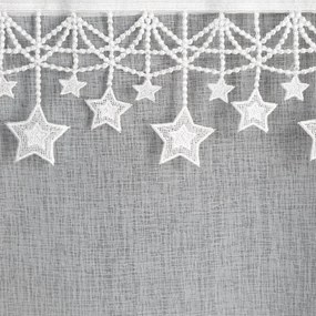 VIANOČNÁ ZÁCLONA NA KRÚŽKOCH XMAS 140X250 CM HVIEZDY