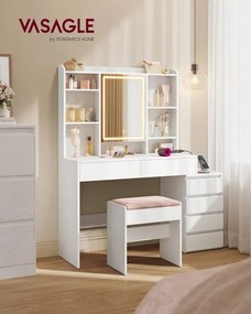 Toaletný stolík so zrkadlom a LED osvetlením RDT644WB01