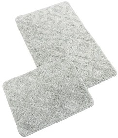 Bellatex Sada Koupelnových předložka bez výkrojeBANYSILVER svetlo sivá, 60 x 100, 60 x 50 cm