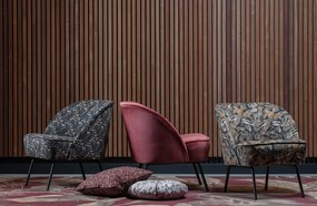 BePureHome Vogue zamatové dizajnové kreslo - Čierna zamatová
