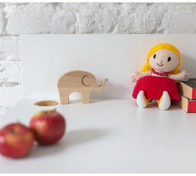 Biely písací stôl s podnožím z jaseňového dreva Ragaba Luka, dĺžka 65 cm