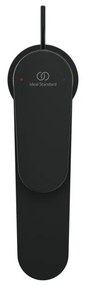 Ideal Standard CeraFine O - Umývadlová batéria stojánková s kovovou odtokovou garnitúrou, čierna matná BC699XG