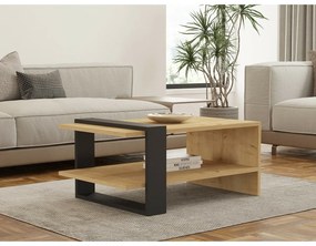 Konferenčný stolík Yonca Anthracite a Sapphire Oak