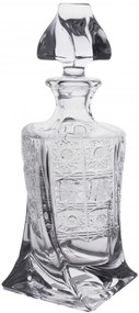 Broušená láhev na whisky, Royal Crystal, QUADRO, 400 ml