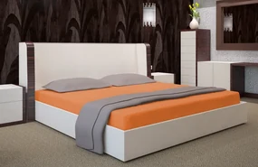 Dekorstudio Prestieradlo Jersey s gumičkou oranžové PRZJ9 Rozmer plachty: 180x200cm