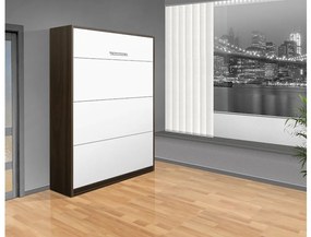Nabytekmorava Sklápacia posteľ VS 1054 P - 200x160 cm A nosnosť postele: zvýšená nosnosť o 20 kg, farba lamina: orech/biele dvere