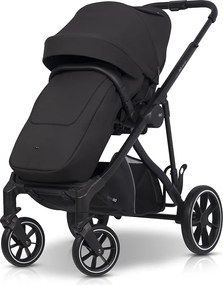Súrodenecký kočík EasyGo Duoflex Ebony Black, 2 športové časti , 2 hlboké vaničky