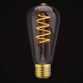 Diolamp LED Spiral Filament žiarovka číra ST64 4W/230V/E27/1800K/300Lm/360°/Dim