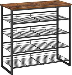 Botník Vasagle Fenaro 75,2 cm hnědý/černý