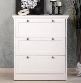 Komoda so zásuvkami Landwood, biela%