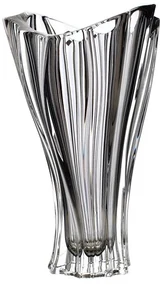 KRIŠTÁĽOVÁ VÁZA BOHEMIA PLANTICA GREY 320MM SIVÁ