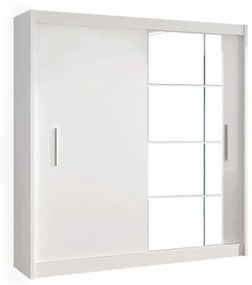 Kondela Skriňa s posuvnými dverami, biela, 180x215, LOW