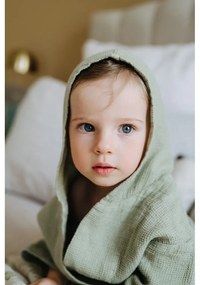 Detský zelený ľanový župan Linen Tales Nature, vel. 122 - 128