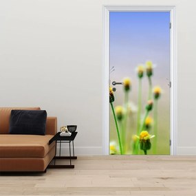 Fototapeta na dvere - Motýle na kvetine (95x205cm)